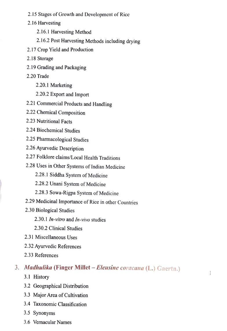 Compendium of Important Cereals Mentioned in Ayurveda – Shaali (Rice), Madhulika (Finger Millet): Series-1 Volume-1 - Image 4